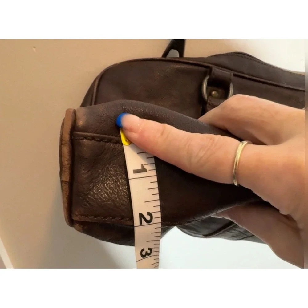 Men's Fossil Brown Leather Crossbody Laptop Document Bag